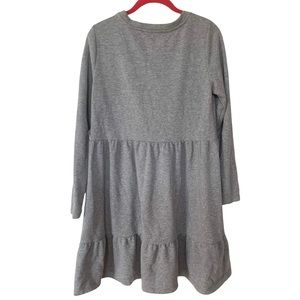 Loft Tiered Sweatshirt Dress Long Sleeve Gray